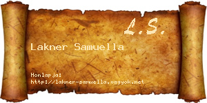 Lakner Samuella névjegykártya